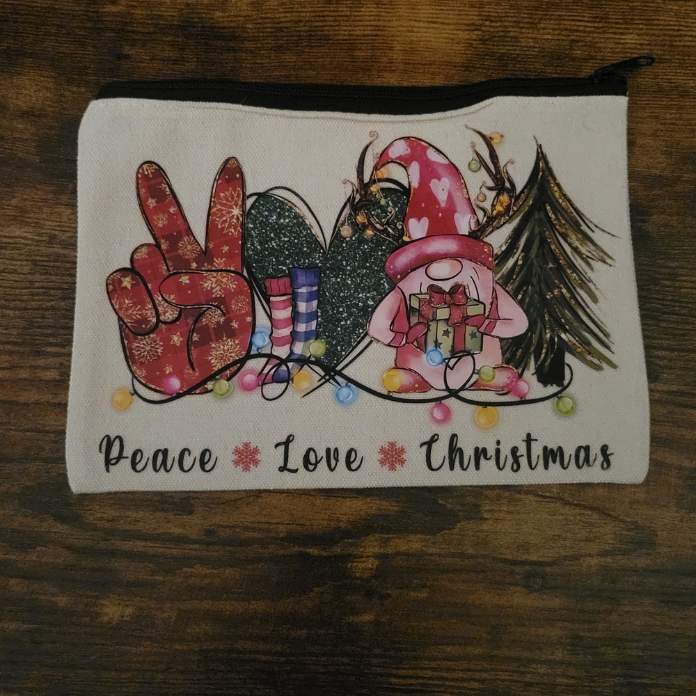 Peace Love Christmas Pouch